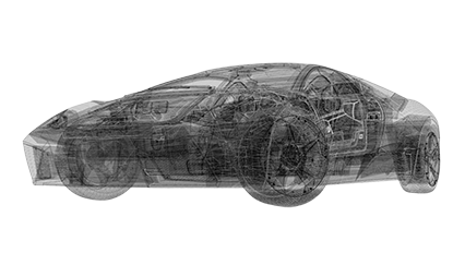 front wireframe car
